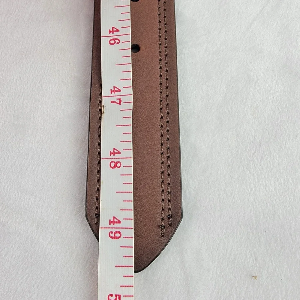 Columbia Mens Reversible Belt Dark Brown Black 3XL Stitch Detail Leather NEW